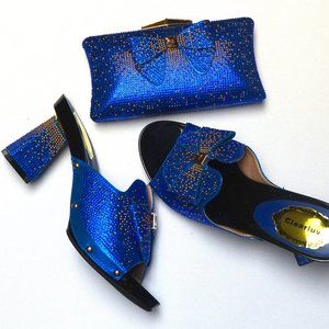 ROYAL BLUE BOWTOP BEDAZ S&B SET